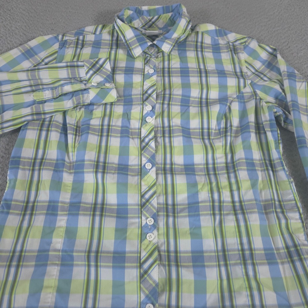 Columbia Top Womens Large Multi Plaid Button Up Shirt Hiking Outdoor Gorpcore